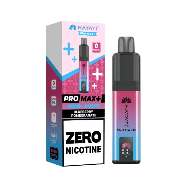 Blueberry Pomegranate Hayati Pro Max Plus 6000 Prefilled Pod Kit Zero Nicotine